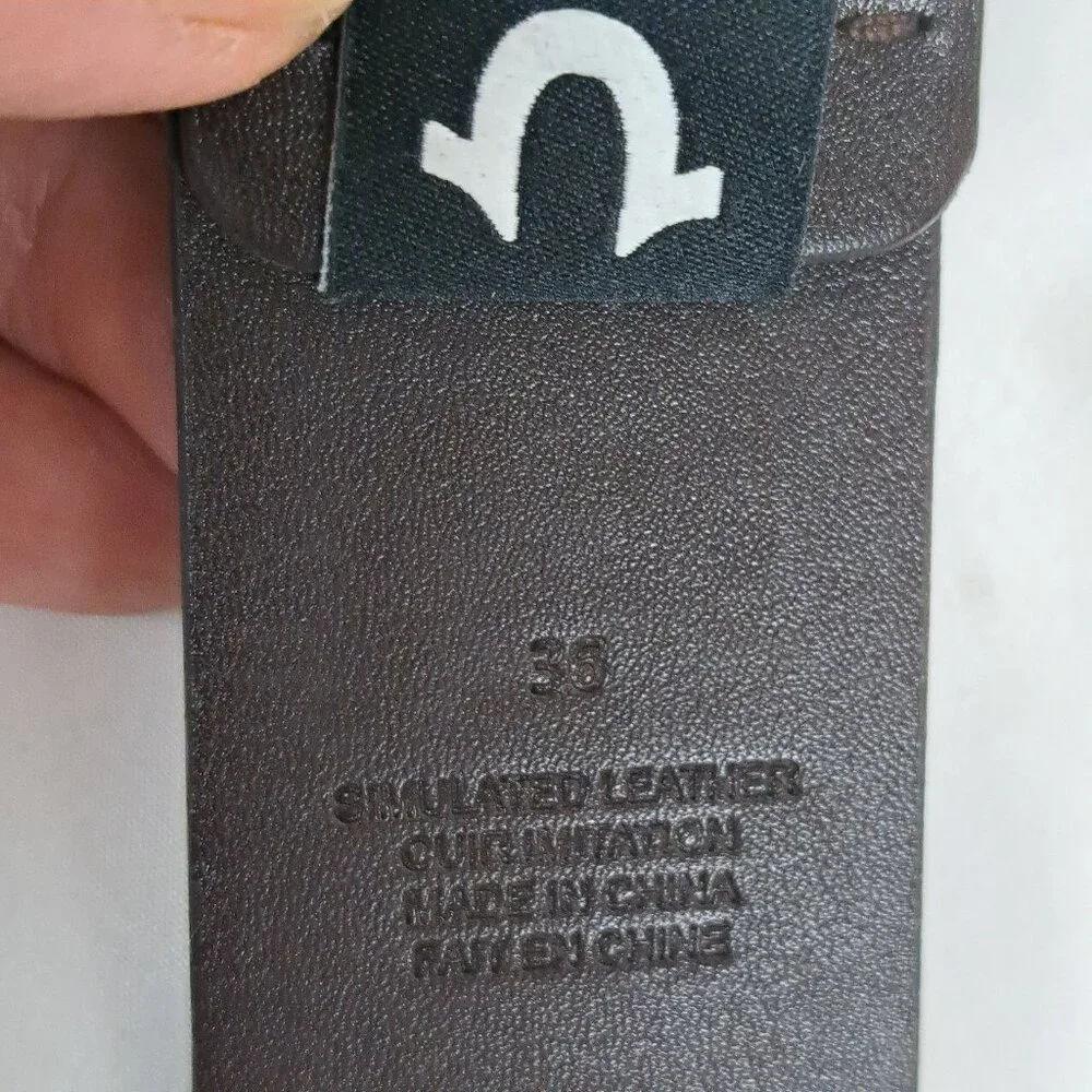 True Religion Classic Dark Brown Casual Belt Size 36